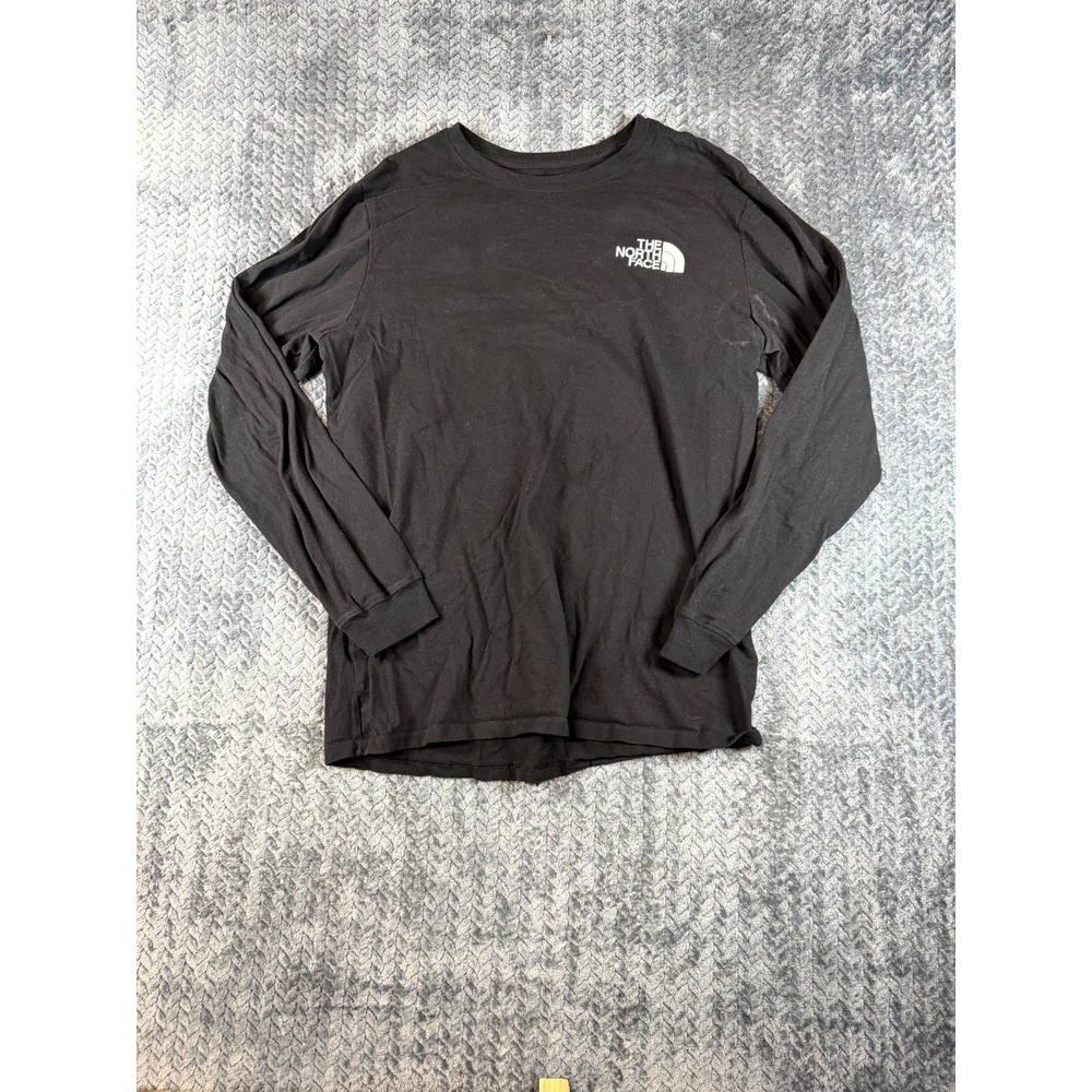 The North Face T Shirt Mens Large Black Cotton Never Stop Exploring Crewneck